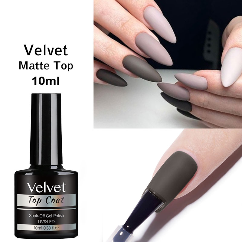 Resin Art Equipment - 10ml Samt-Matt-Überlack-Gel-Nagellack, Matt-Überlack, kein Abwischen, Versiegelungsgel-Finish,