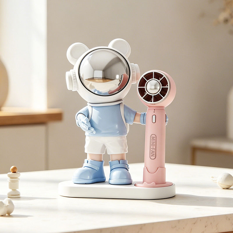 Resin Art Wedding Gift - Wohndekor Kreative Astronauten-Statuen Ventilator-Tischdekoration Geburtstagsgeschenk Büro-Schreibtisch-Deko