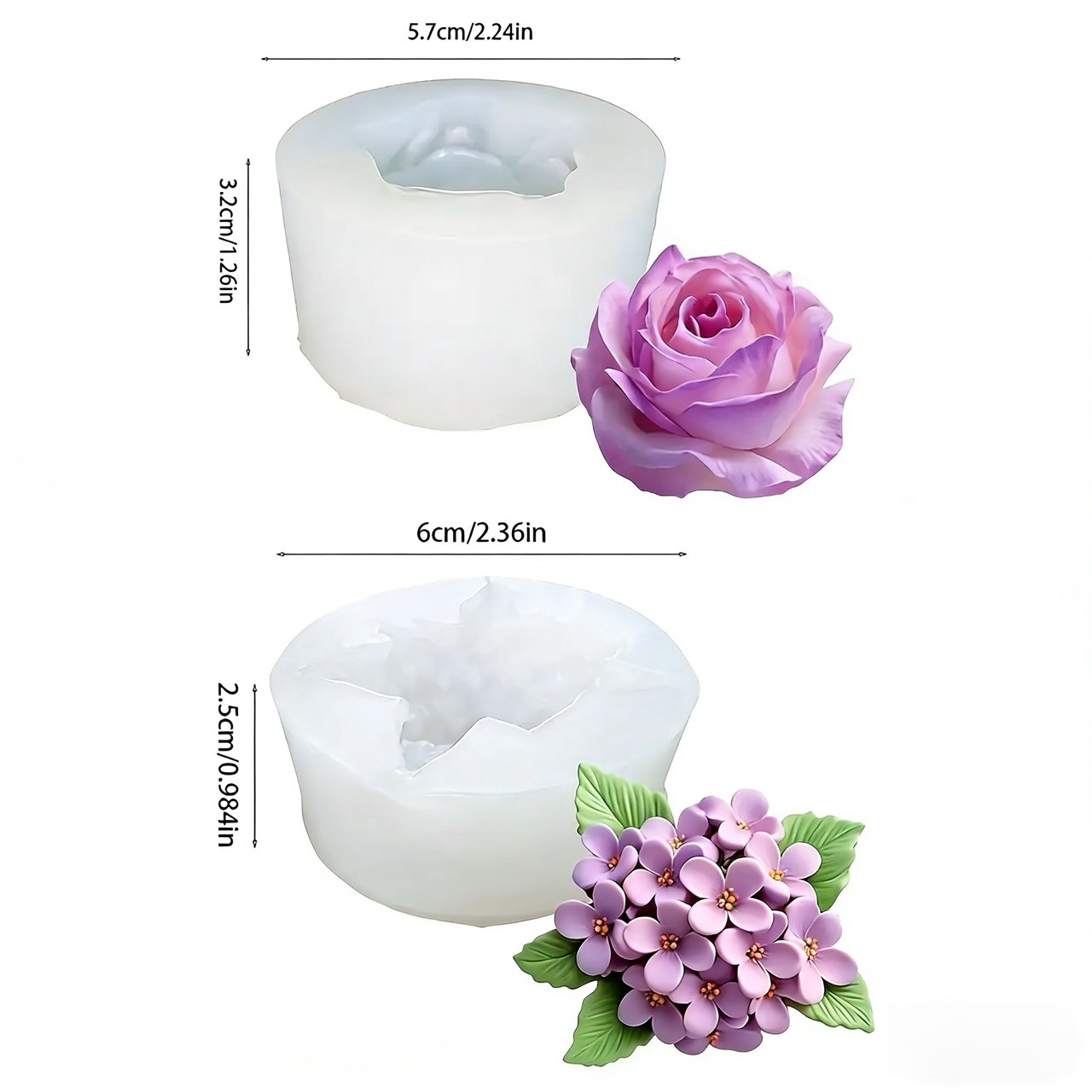 2-teiliges 3D-Silikonform-Set  – Resin Art Rose Bewertung und Preis